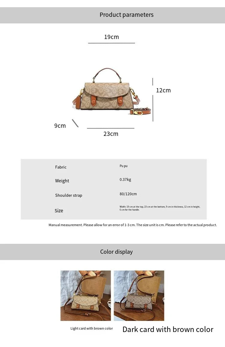 High-End Small Crossbody Handbag – Retro Boston Style Women’s Bag
