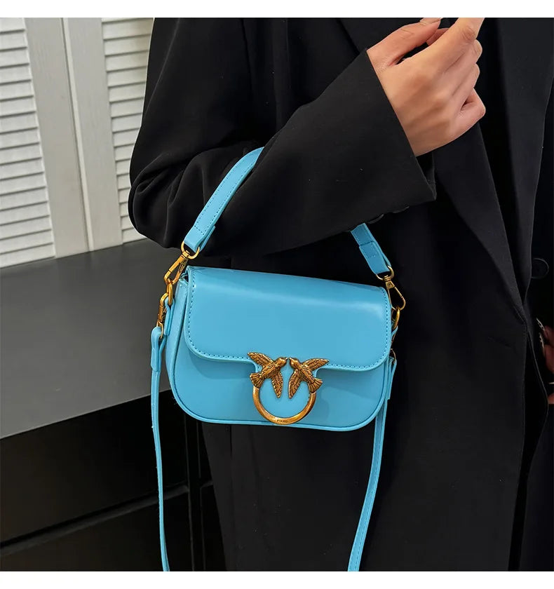 Retro Crossbody Shoulder Bag – High-Texture Designer Style