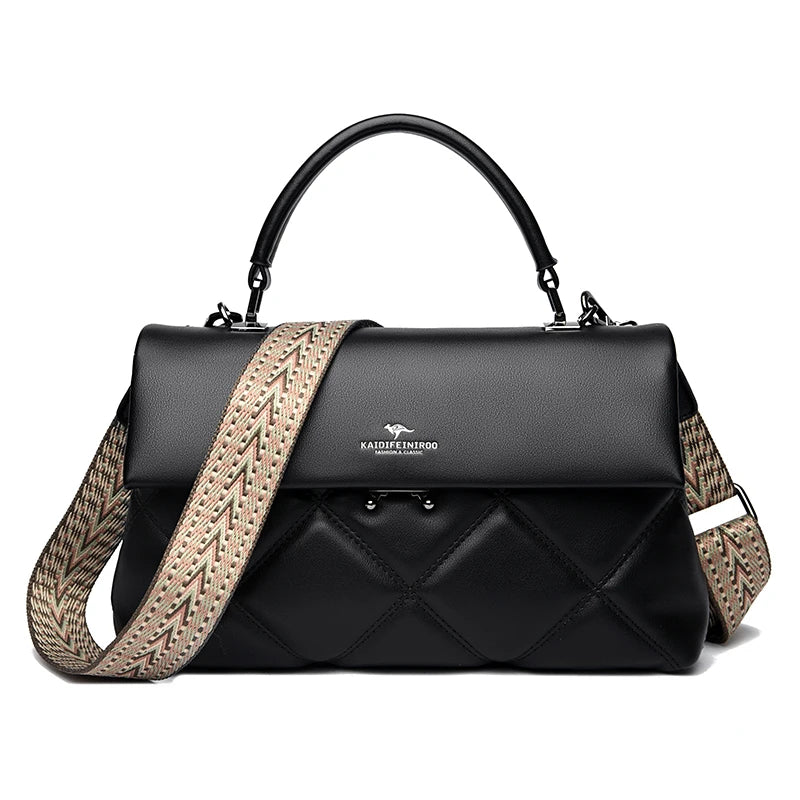 Quilted Top-Handle Shoulder Bag – Soft Structured Crossbody