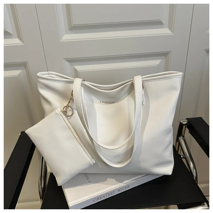 Minimalist Large Capacity Tote Bag for Women – Lightweight Shoulder Travel Handbag