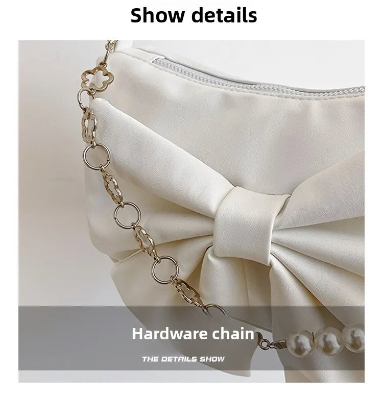 Bow Shoulder Bag – Chic Armpit Handbag for Everyday Style