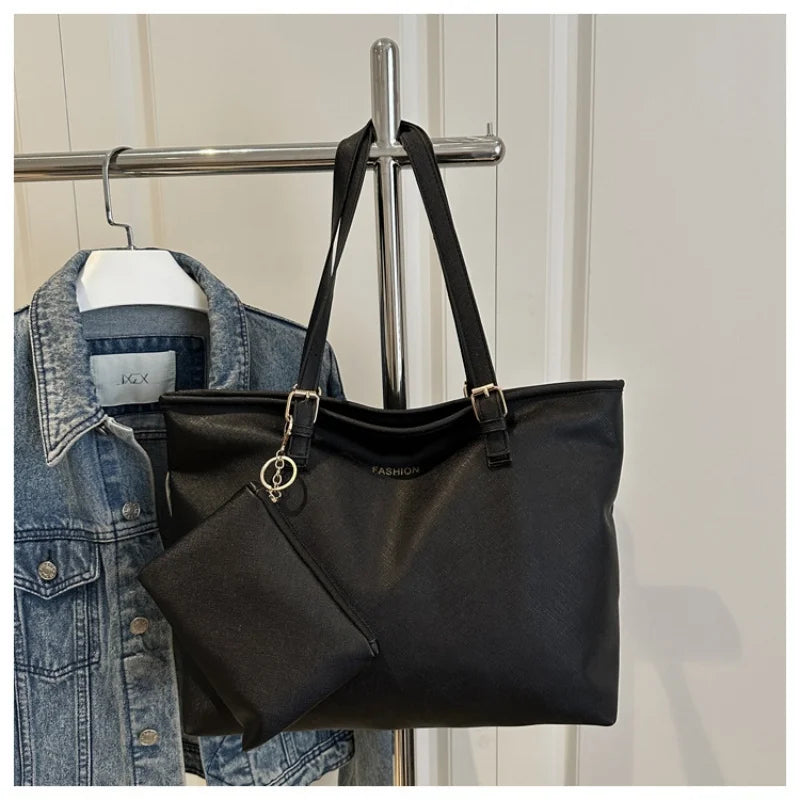 Minimalist Large Capacity Tote Bag for Women – Lightweight Shoulder Travel Handbag