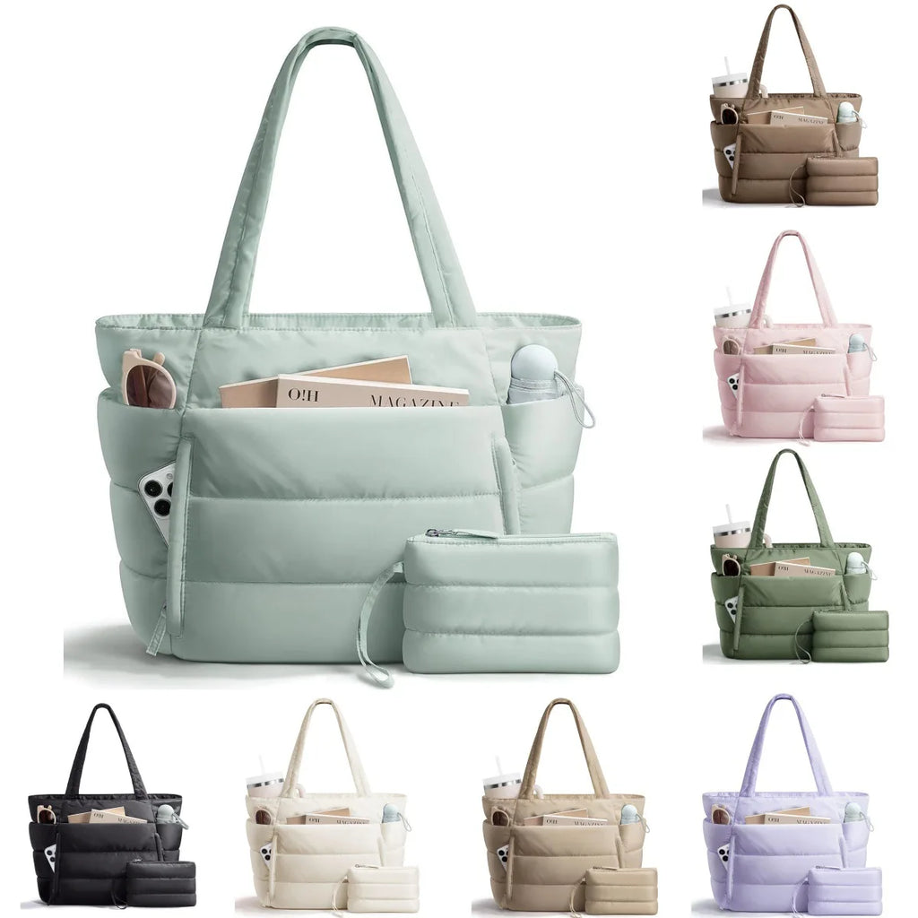 Large Capacity Organiser Tote Bag for Women – Multi-Pocket Travel, Makeup & Daily Carry Bag