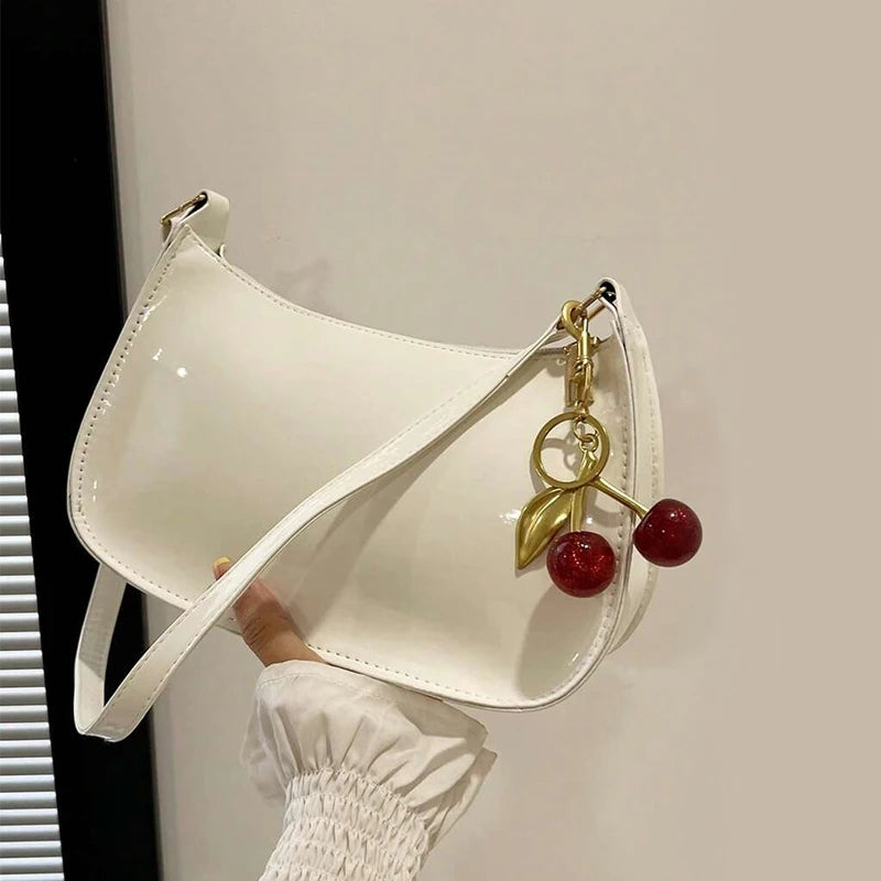 Vintage Cherry Pendant Shoulder Bag