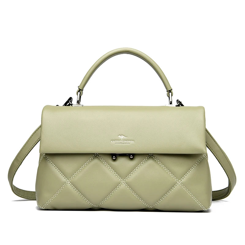 Quilted Top-Handle Shoulder Bag – Soft Structured Crossbody