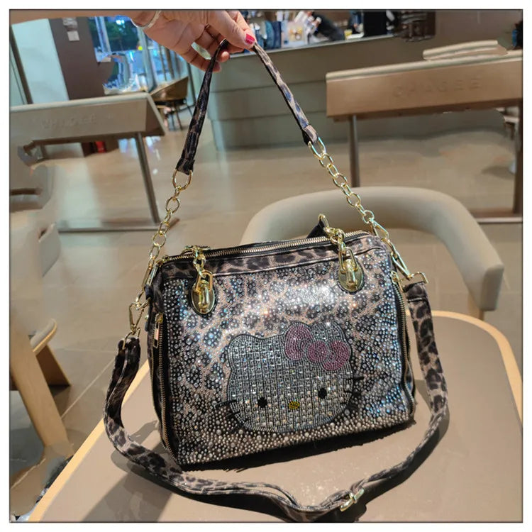 Crystal Diamond Cartoon-Style Handbag – Women’s Shoulder Bag (Large Capacity)