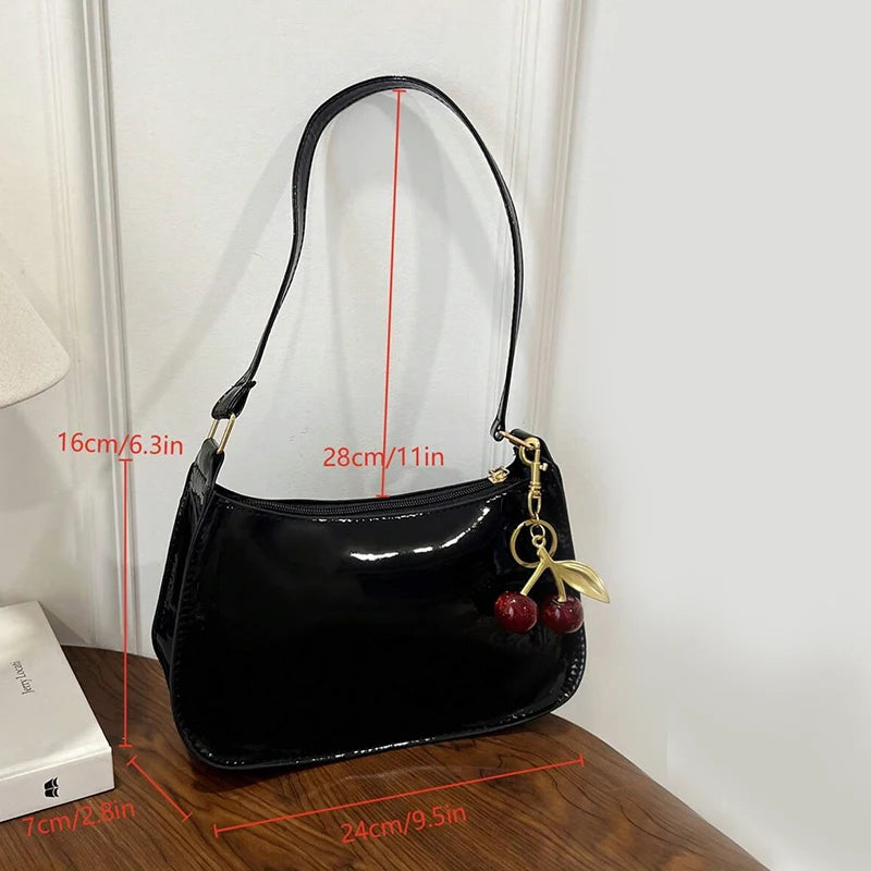 Vintage Cherry Pendant Shoulder Bag