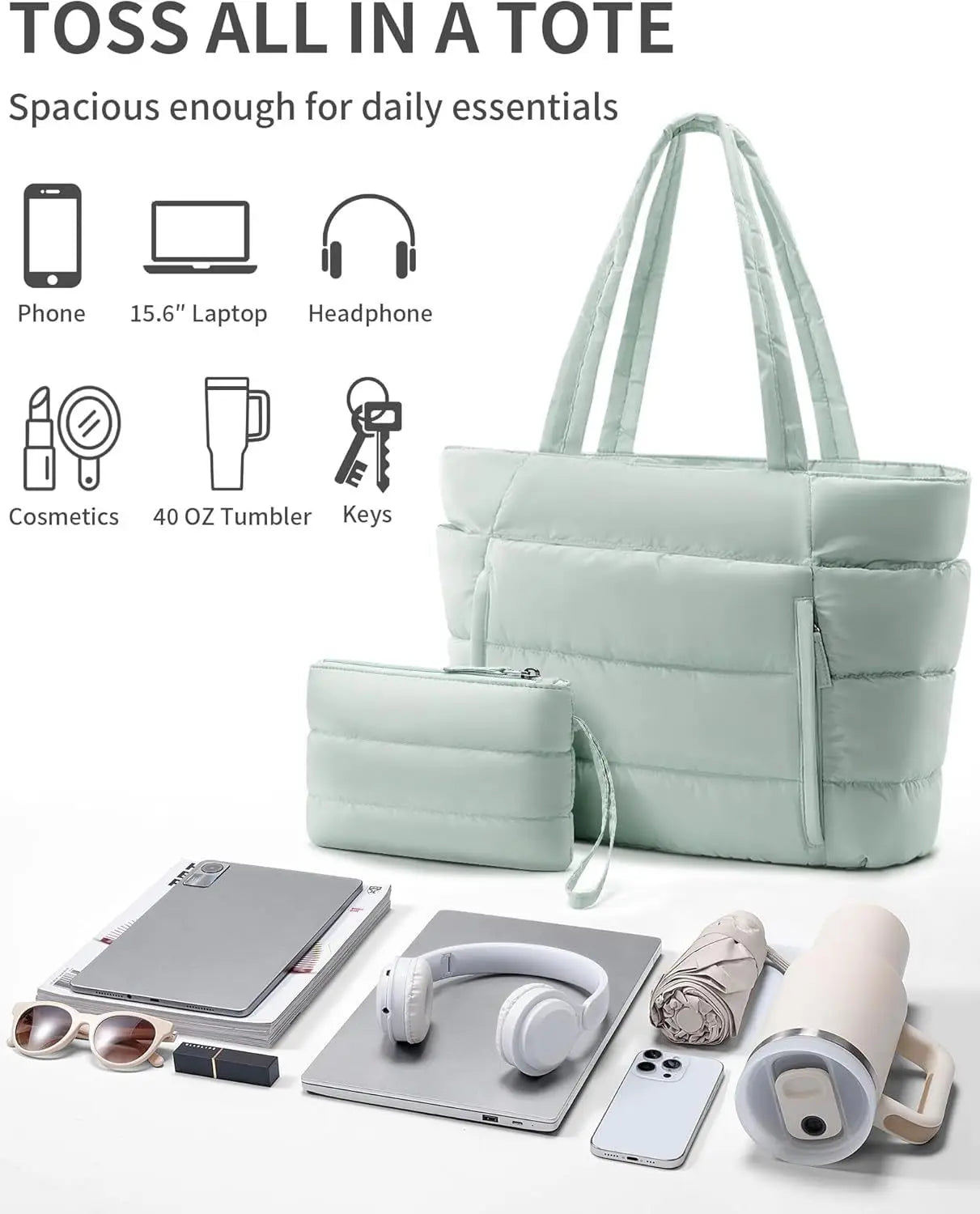 Large Capacity Organiser Tote Bag for Women – Multi-Pocket Travel, Makeup & Daily Carry Bag