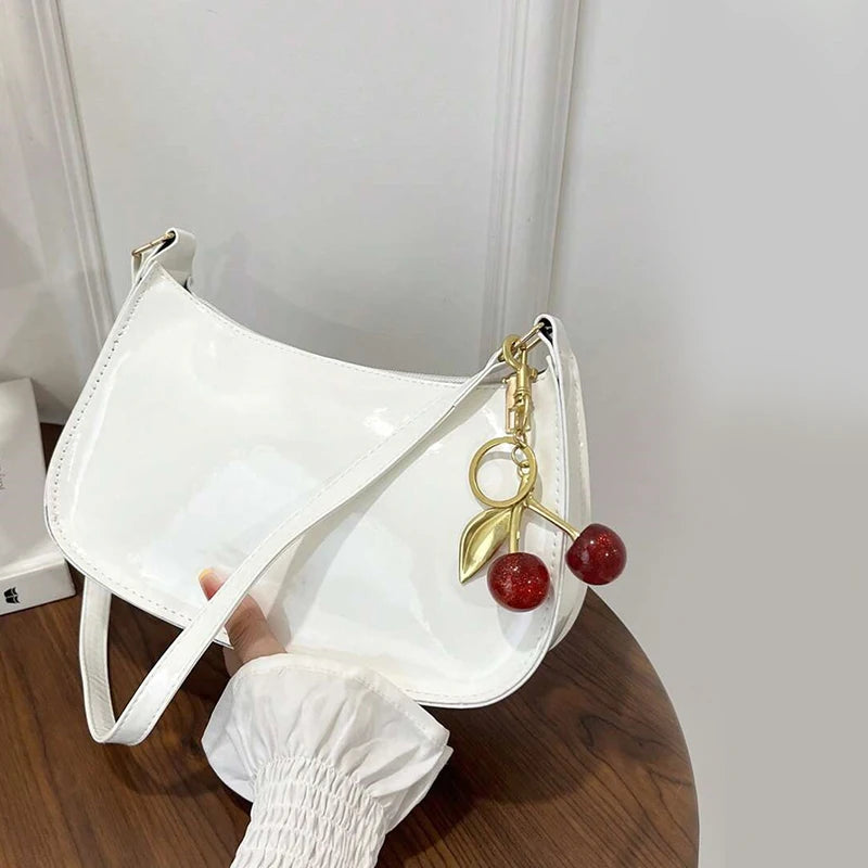 Vintage Cherry Pendant Shoulder Bag