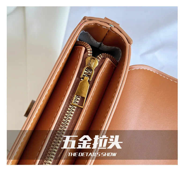 Retro Crossbody Shoulder Bag – High-Texture Designer Style