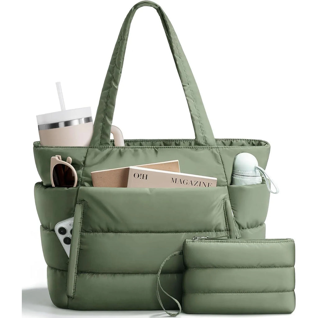 Large Capacity Organiser Tote Bag for Women – Multi-Pocket Travel, Makeup & Daily Carry Bag