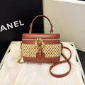 Woven Raffia Mini Handbag – Top Handle & Single-Shoulder Bag