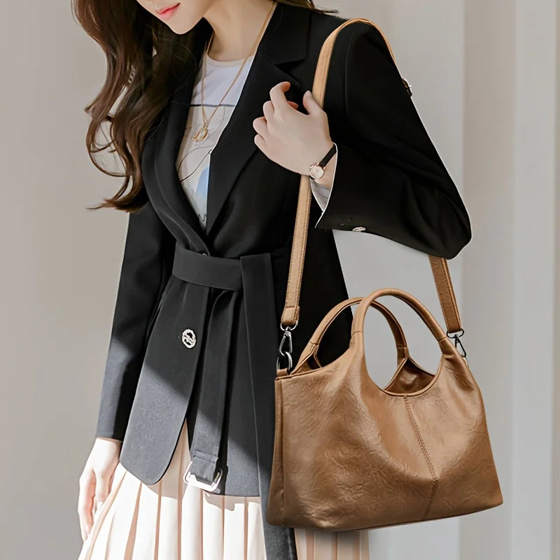 Minimal Soft PU Women’s Handbag – Everyday Carry Tote