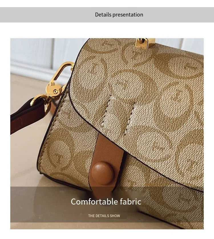 High-End Small Crossbody Handbag – Retro Boston Style Women’s Bag