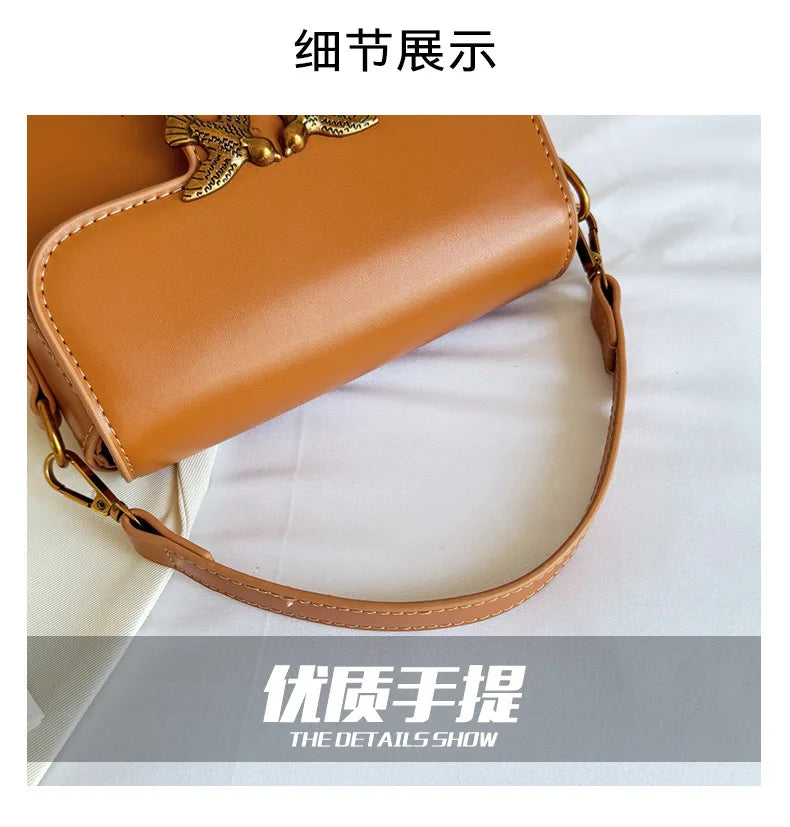 Retro Crossbody Shoulder Bag – High-Texture Designer Style