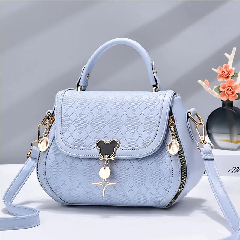 Luxury Bow Bucket Handbag for Women – Genuine Leather Shoulder & Tote Bag