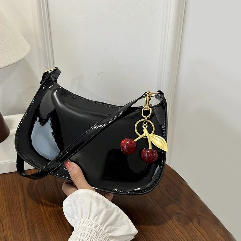 Vintage Cherry Pendant Shoulder Bag