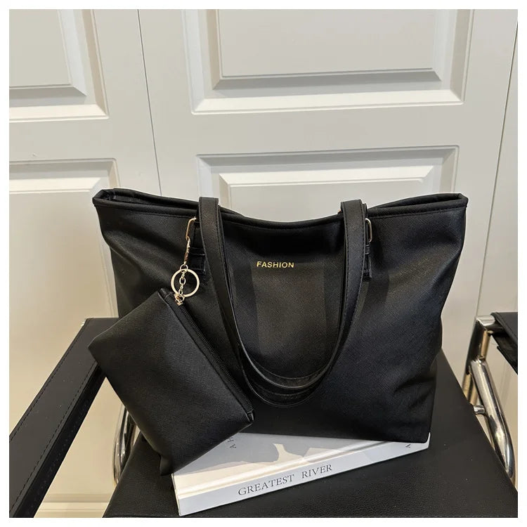 Minimalist Large Capacity Tote Bag for Women – Lightweight Shoulder Travel Handbag