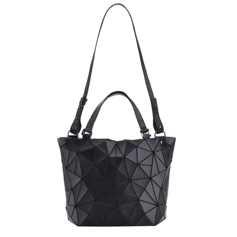 Geometric Bucket Tote Bag – Structured Shoulder & Crossbody