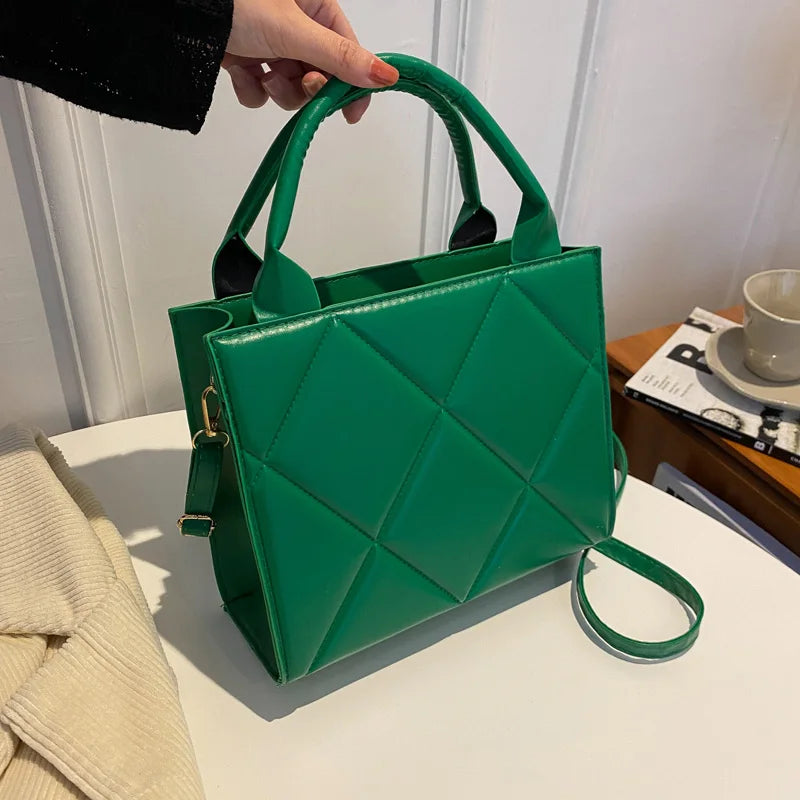 Geometric Structured Top-Handle Bag – Versatile Crossbody Handbag