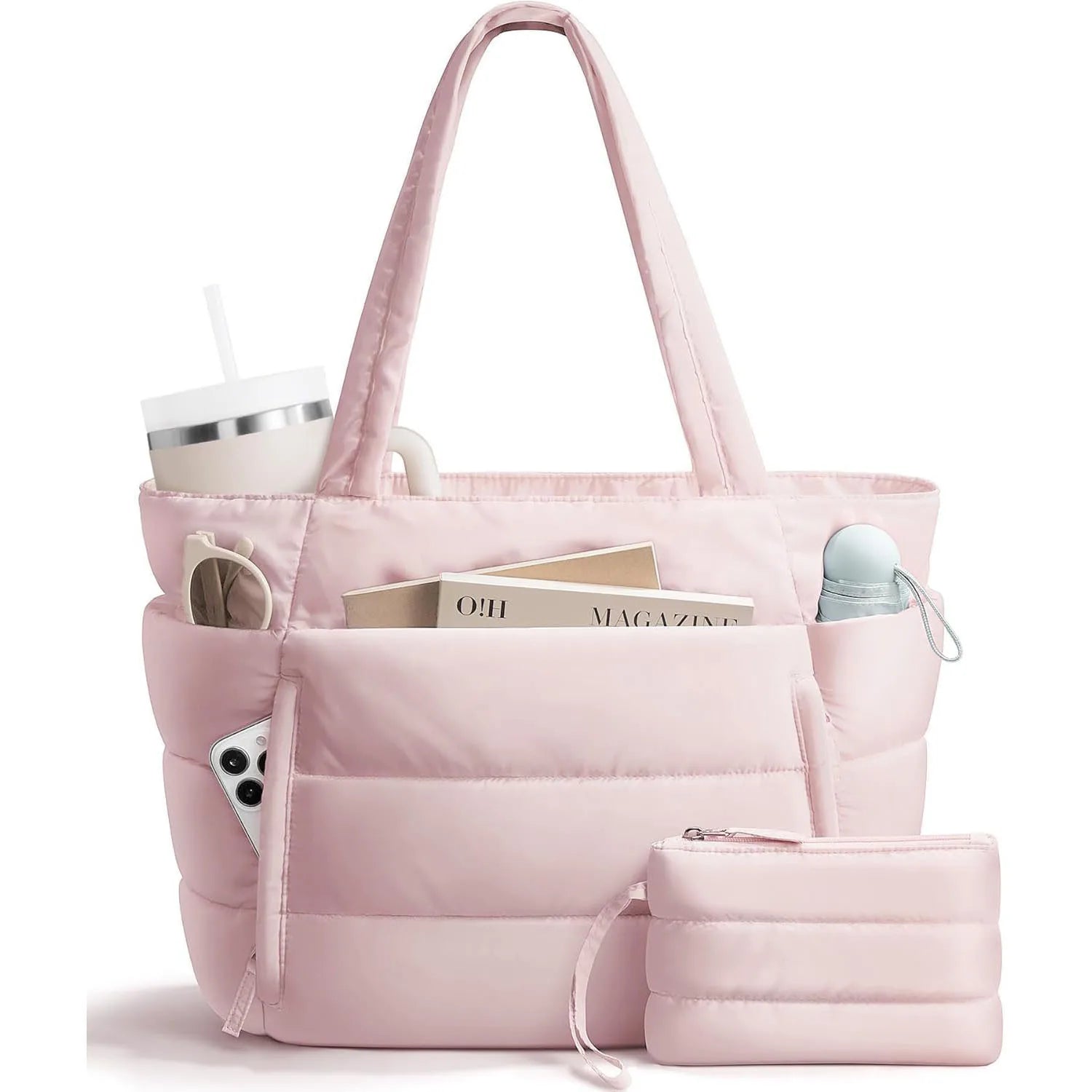 Large Capacity Organiser Tote Bag for Women – Multi-Pocket Travel, Makeup & Daily Carry Bag