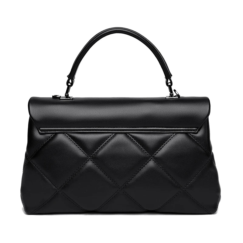 Quilted Top-Handle Shoulder Bag – Soft Structured Crossbody