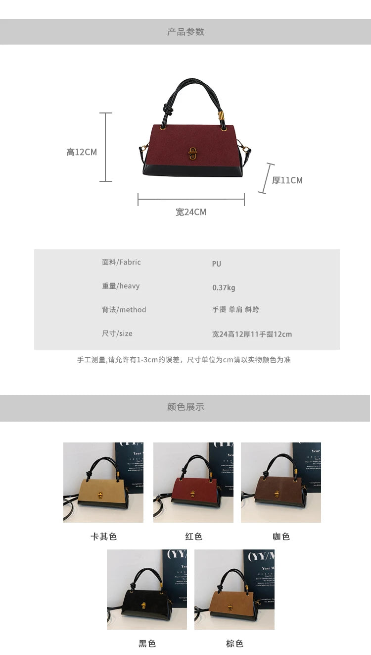 Classic Structured Shoulder Bag – Versatile Crossbody Handbag