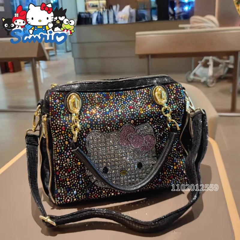 Crystal Diamond Cartoon-Style Handbag – Women’s Shoulder Bag (Large Capacity)