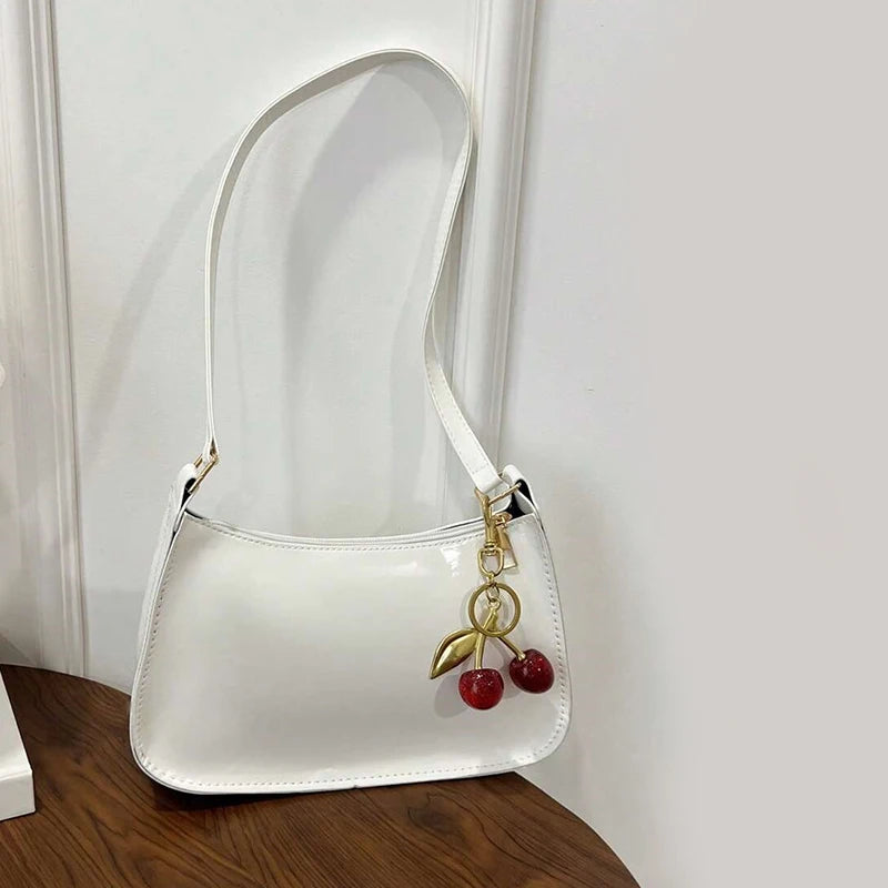 Vintage Cherry Pendant Shoulder Bag