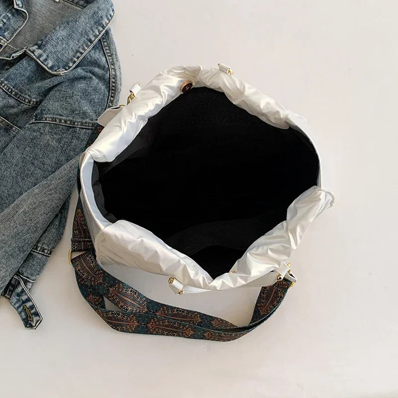 Padded Quilted Tote Bag for Women – Lightweight Nylon Large Capacity Shoulder & Crossbody Bag