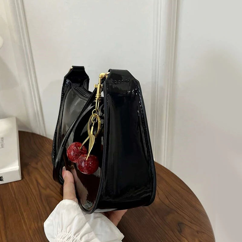 Vintage Cherry Pendant Shoulder Bag