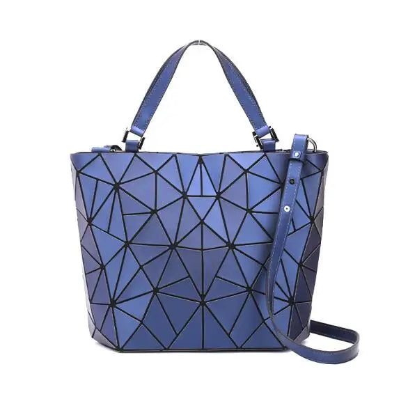 Geometric Bucket Tote Bag – Structured Shoulder & Crossbody