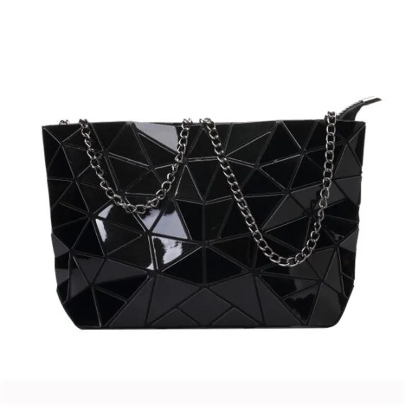 Geometric Bucket Tote Bag – Structured Shoulder & Crossbody