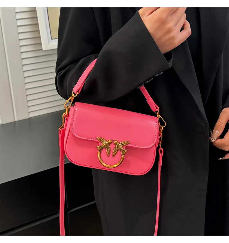 Retro Crossbody Shoulder Bag – High-Texture Designer Style