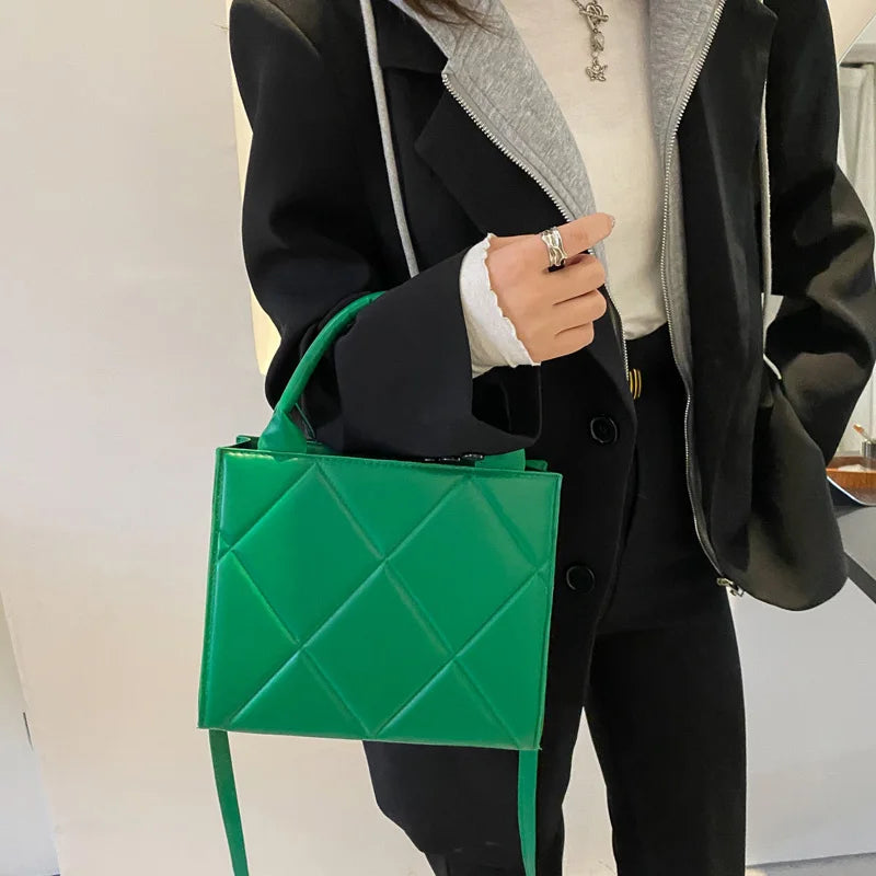 Geometric Structured Top-Handle Bag – Versatile Crossbody Handbag