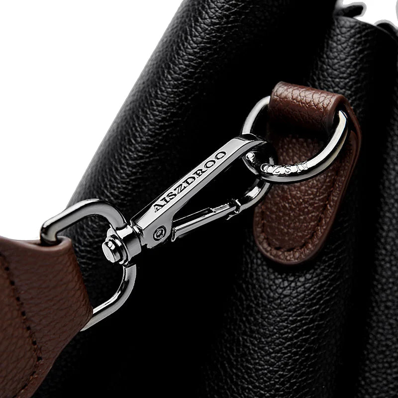 Elegant Women's Handbag with Unique Handle – Spacious Tote with Adjustable Shoulder Strap