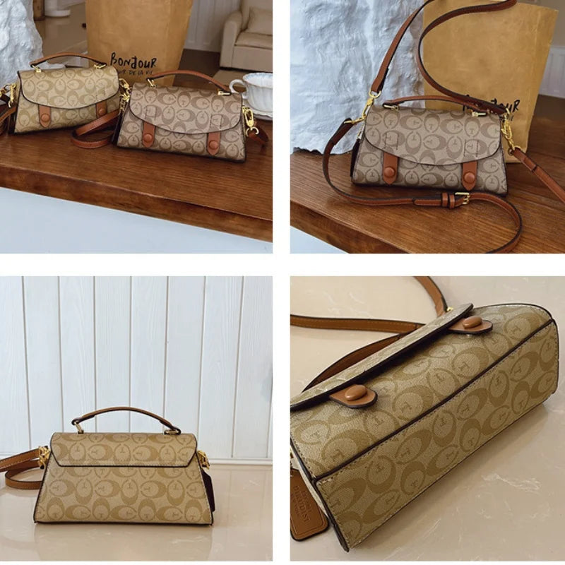 High-End Small Crossbody Handbag – Retro Boston Style Women’s Bag