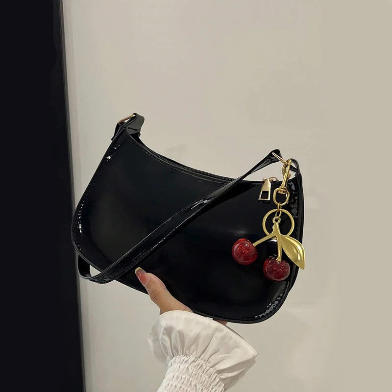 Vintage Cherry Pendant Shoulder Bag