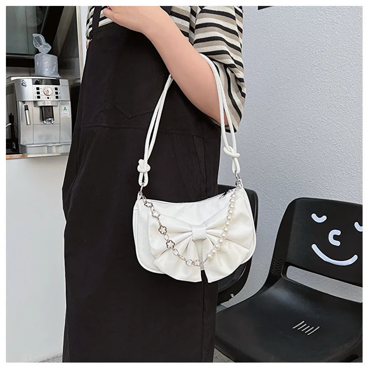 Bow Shoulder Bag – Chic Armpit Handbag for Everyday Style