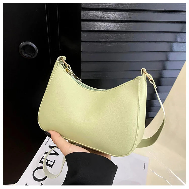 Trendy Solid-Color Small Shoulder Handbag – Minimalist Square Crossbody Bag