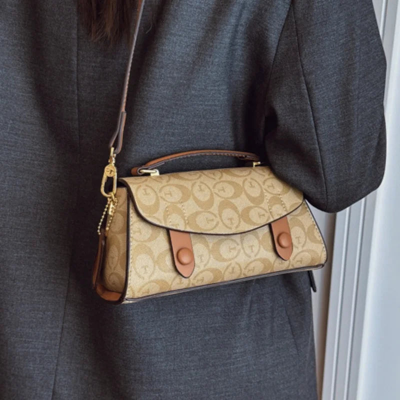 High-End Small Crossbody Handbag – Retro Boston Style Women’s Bag