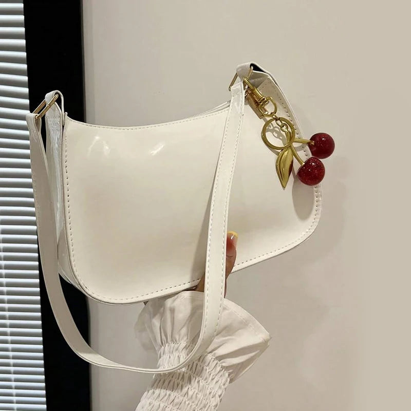 Vintage Cherry Pendant Shoulder Bag