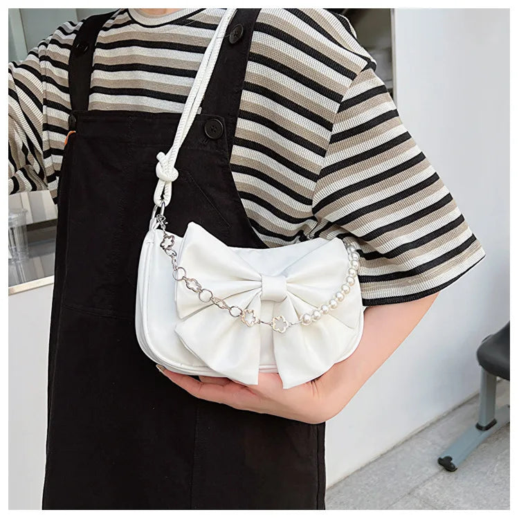Bow Shoulder Bag – Chic Armpit Handbag for Everyday Style