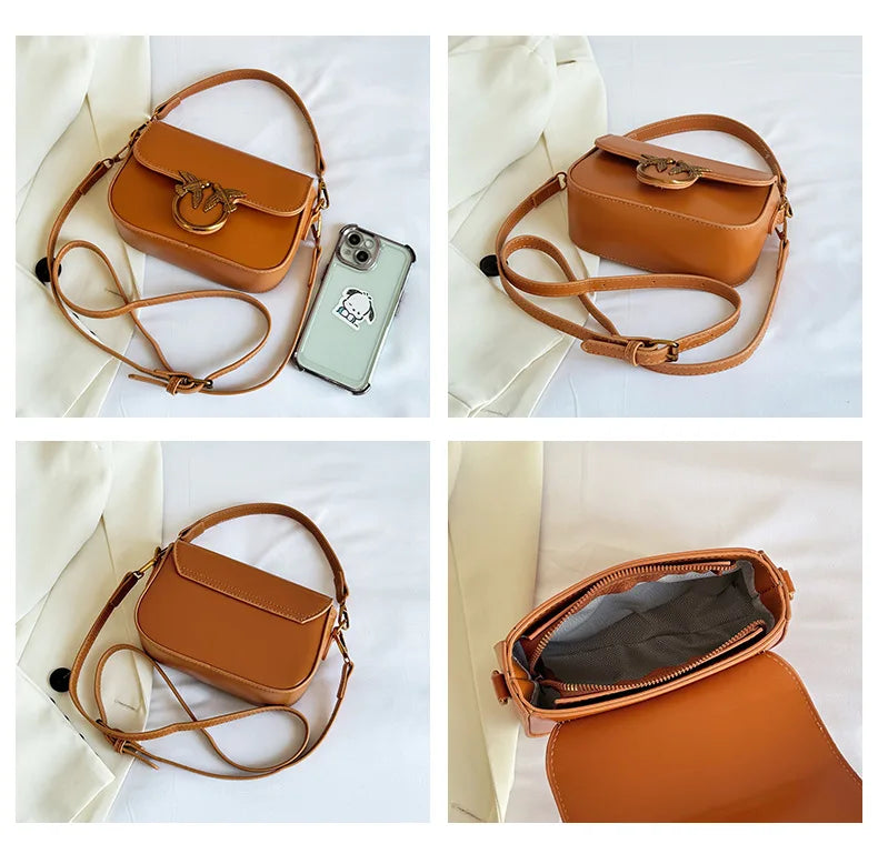 Retro Crossbody Shoulder Bag – High-Texture Designer Style
