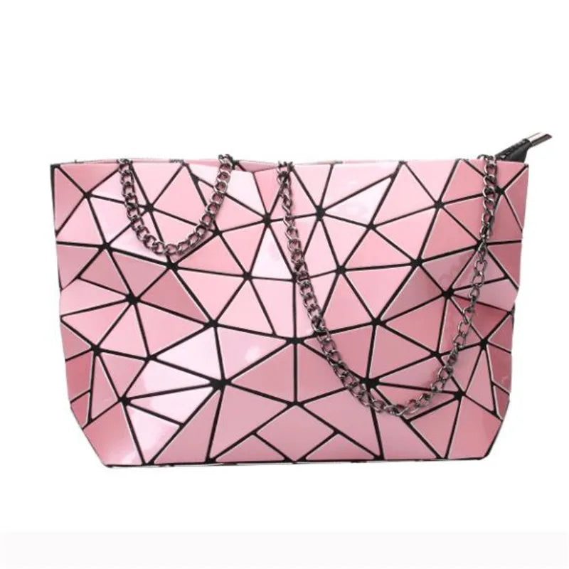 Geometric Bucket Tote Bag – Structured Shoulder & Crossbody