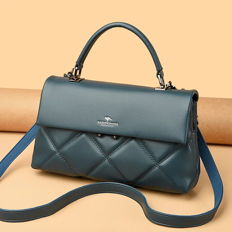 Quilted Top-Handle Shoulder Bag – Soft Structured Crossbody