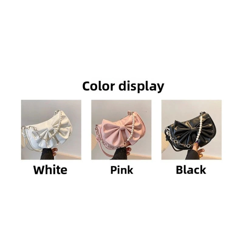 Bow Shoulder Bag – Chic Armpit Handbag for Everyday Style