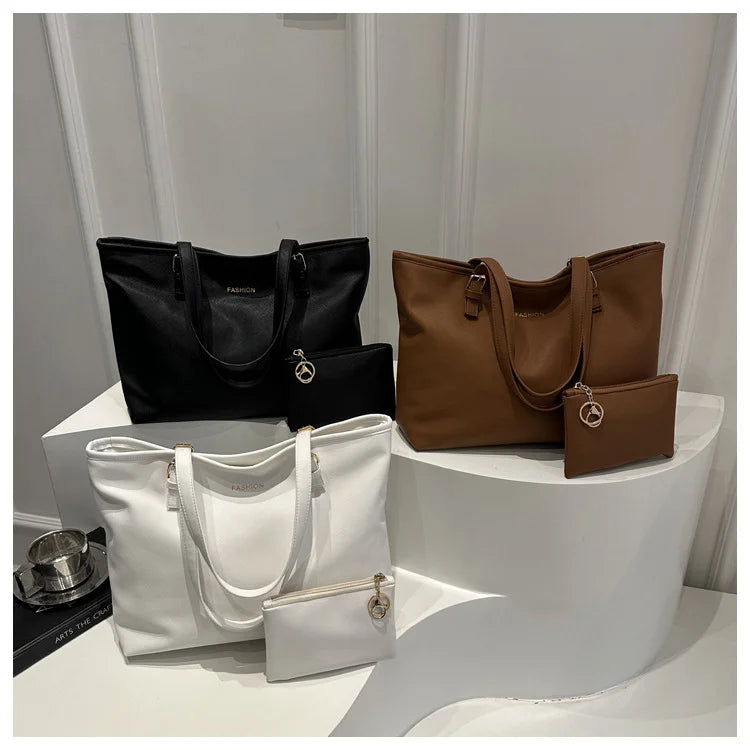 Minimalist Large Capacity Tote Bag for Women – Lightweight Shoulder Travel Handbag