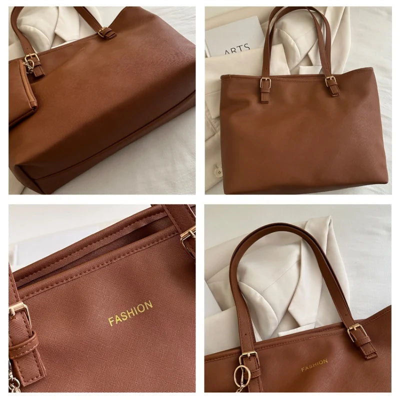Minimalist Large Capacity Tote Bag for Women – Lightweight Shoulder Travel Handbag
