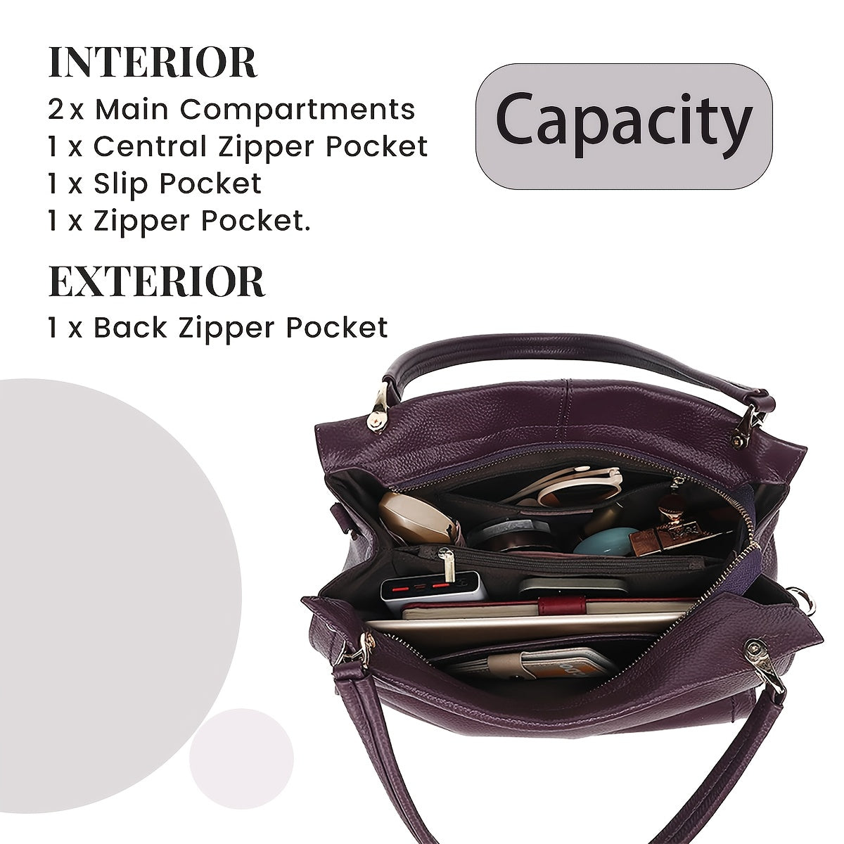 Genuine Leather Women’s Tote & Crossbody Bag